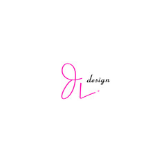 dL design initials logo isolated white
