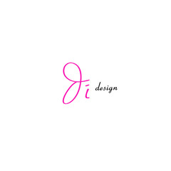 di design initials logo isolated white