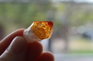 Citrine quartz specimen on collection 