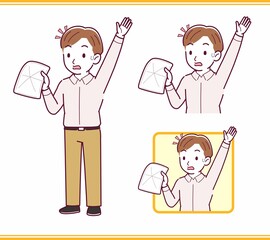 Young office worker man