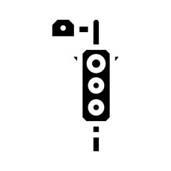 traffic camera glyph icon vector illustration flat