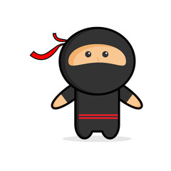 Simple ninja cute character © raccoontoon