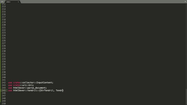 Rust Programming Language Source Code Typing Effect. Rust Programmer Ticker Colored Commands Editor Screen. Network Development Technology Education. Brown Background. 