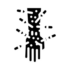 acupuncture treatment glyph icon vector illustration flat