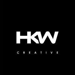 HKW Letter Initial Logo Design Template Vector Illustration