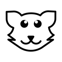 line icons set symbols and types of fox animal face emoticon vector illustration