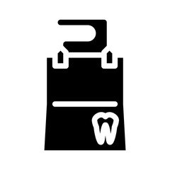 dental wipe glyph icon vector illustration flat