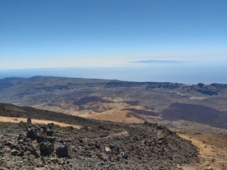 volcanic landscape in island