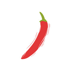 chilli vegetable isolated vector design