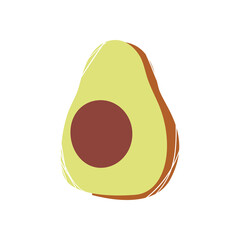 avocado fruit isolated vector design