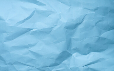 Blue crumpled paper texture