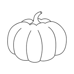 pumpkin vegetable icon, line style