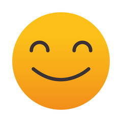 smiling emoji icon, colorful design
