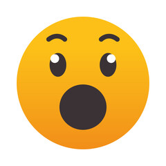 emoji surprised face icon, colorful design