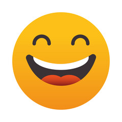 cartoon emoji smiling icon, colorful design