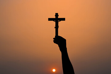 Black shadow glorifies the cross of God.