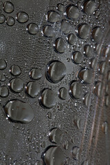 Water drops macro from a plastic bottle modern background high quality prints fifty megapixels
