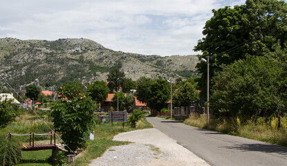 Fototapeta na wymiar Montenegro views of Negushi city 