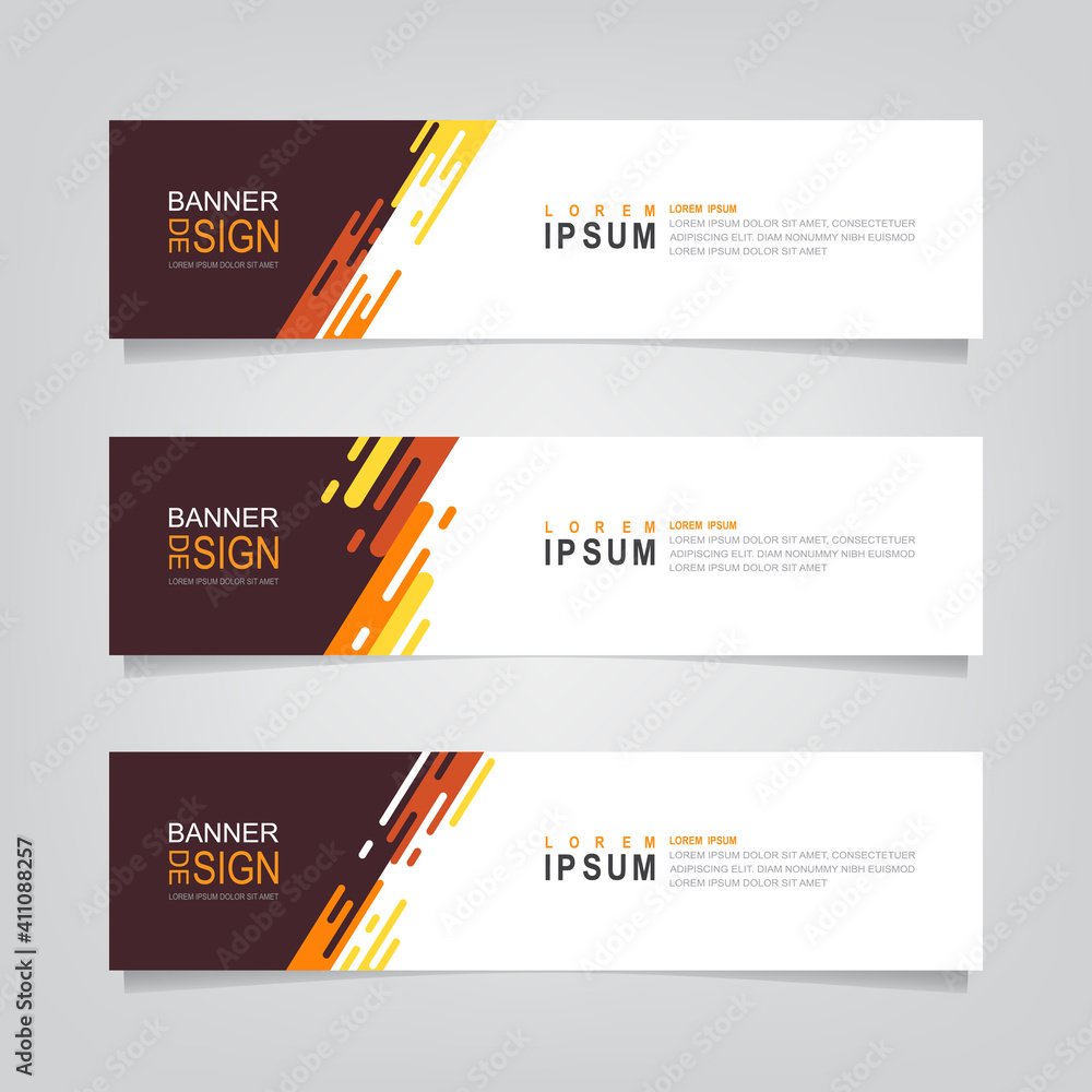 Fototapete vector abstract web banner design template. collection of web banner template. abstract geometric we