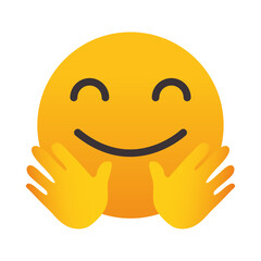 Emoji Hugging Face icon, colorful design
