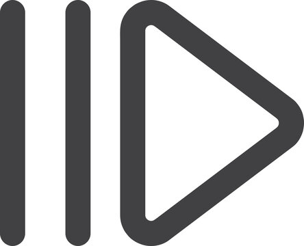 recommend clip art: music, play button universal line icon set and single on white background, minimalist, flat. editable stroke