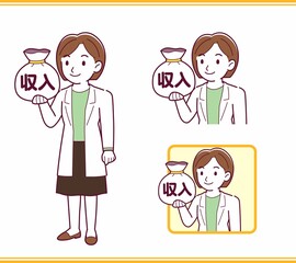 Young woman in a lab coat