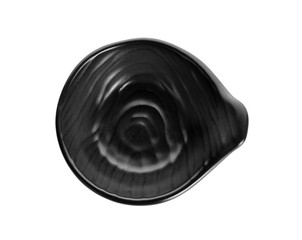 Black bowl isolated on white background