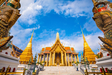 Wat Phra Kaew is a sacred temple and it's a part of the Thai grand palace, the Temple houses an ancient Emerald Buddha