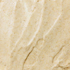 Textures from cosmetics. Body Scrub. Smears on the table