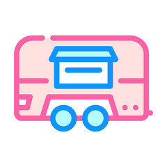 food truck color icon vector illustration flat