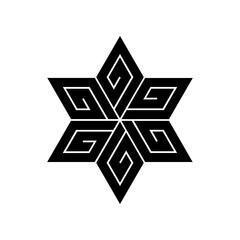 稲妻紋・麻形稲妻（あさがたいなづま）