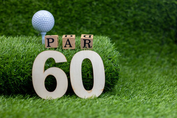 Golf 60th birthday  is on green grass