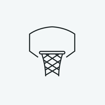 basketball net vector icon dunk