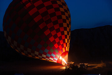 Obraz premium Flame to fill with hot air a balloon