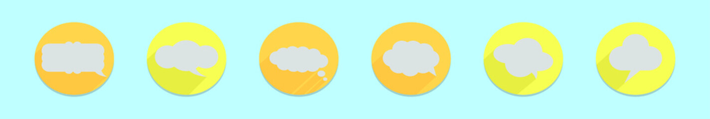 set of call out cartoon design template with various models. vector illustration isolated on blue background