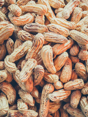 Fototapeta premium Closeup wooden dish of Peanut