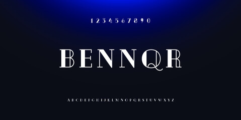 Elegant minimal awesome alphabet letters font and number. Classic Lettering Fashion Designs. Typography fonts regular uppercase and lowercase. vector illustration
