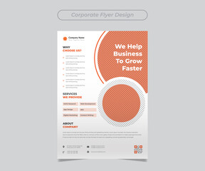 Flyer design vector template