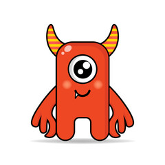 cute monsters design mascot kawaii