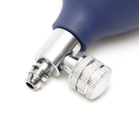 Pear from a tonometer on a white background.