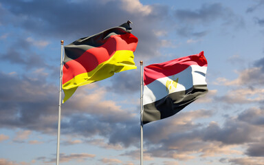 Flags of Germany and Egypt.