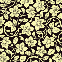 vector vintage floral design elements on gradient background