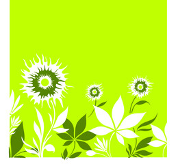 vector vintage floral design elements on gradient background