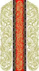 vector vintage floral design elements on gradient background