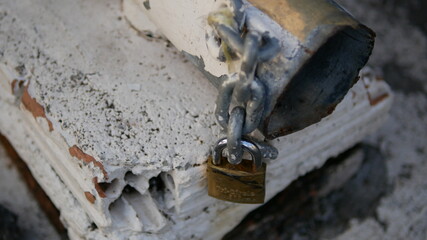 old rusty padlock