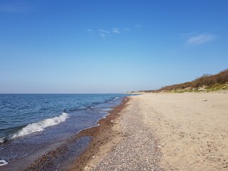 Sandy shore of the Baltic Sea