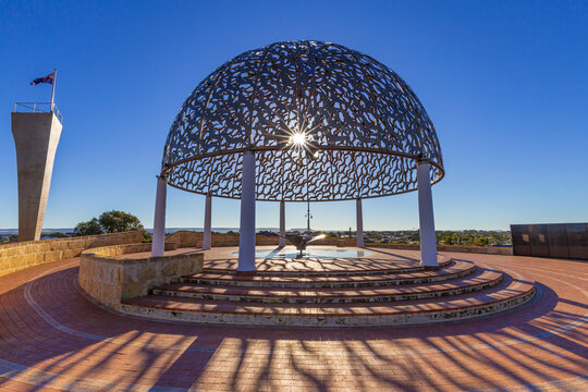 Geraldton, Australia - 8 Sep 2018: The HMAS Sydney Memorial at Geraldton in Western Australia is a very powerful and poignant reminder of the loss of 645 men on HMAS Sydney during WW2