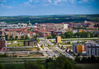 Obraz premium Panorámica de la ciudad de Burgos, España.