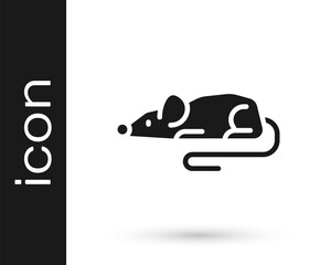 Black Experimental mouse icon isolated on white background. Vector.
