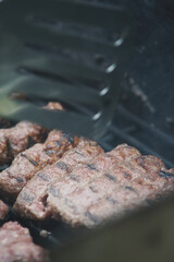 Close up photography of grilling meat. 